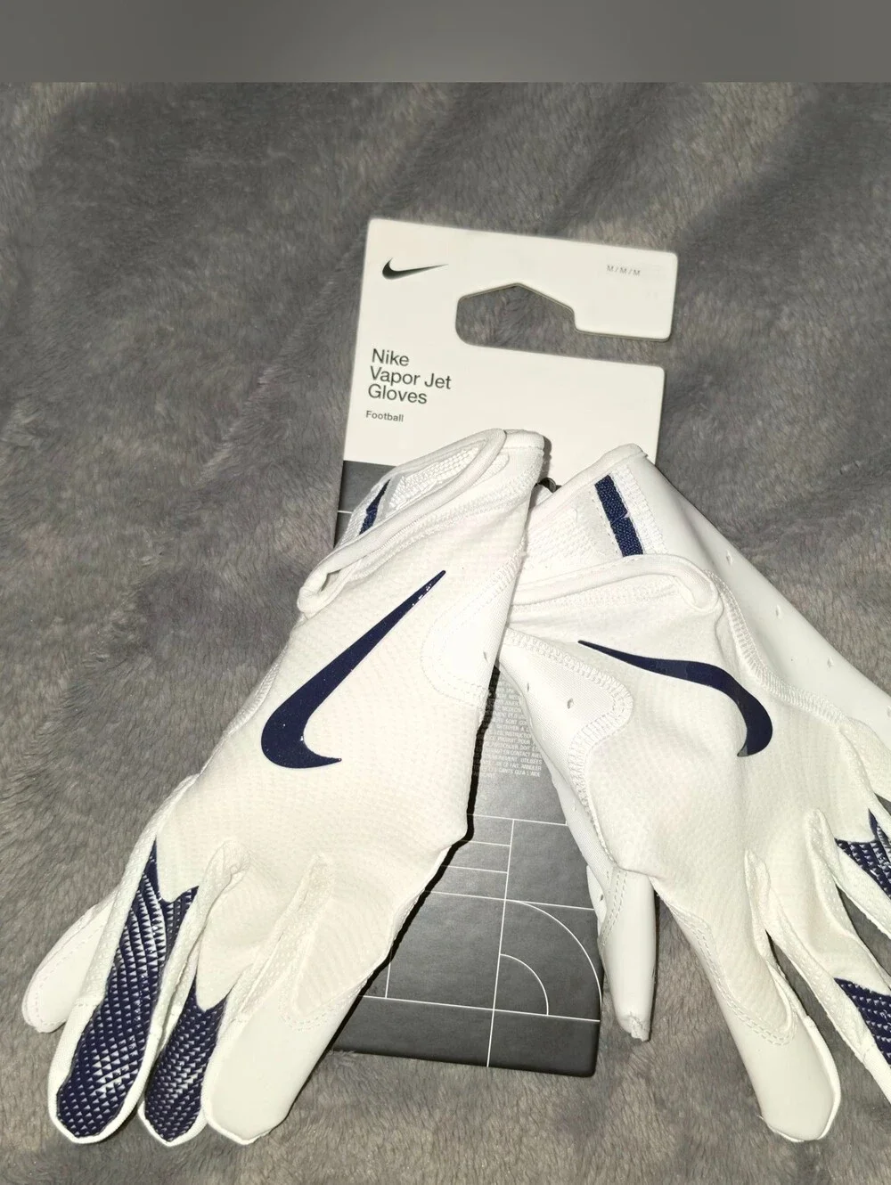 Nike Vapor Jet 8.0 Football Gloves ~ White/Black | Adult: M *NWT 💥$50